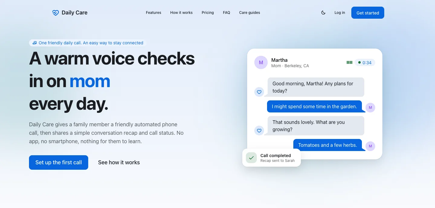 Le site Daily Care conçu et développé par Disphere